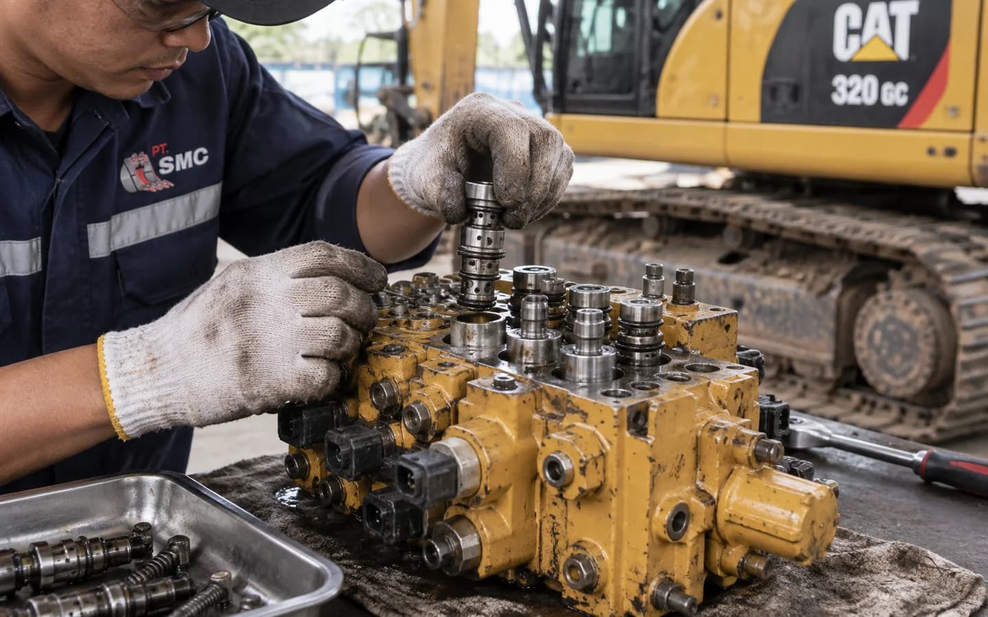 Control Valve Caterpillar 320 GC Bermasalah: Gejala dan Pemeriksaan Awal
