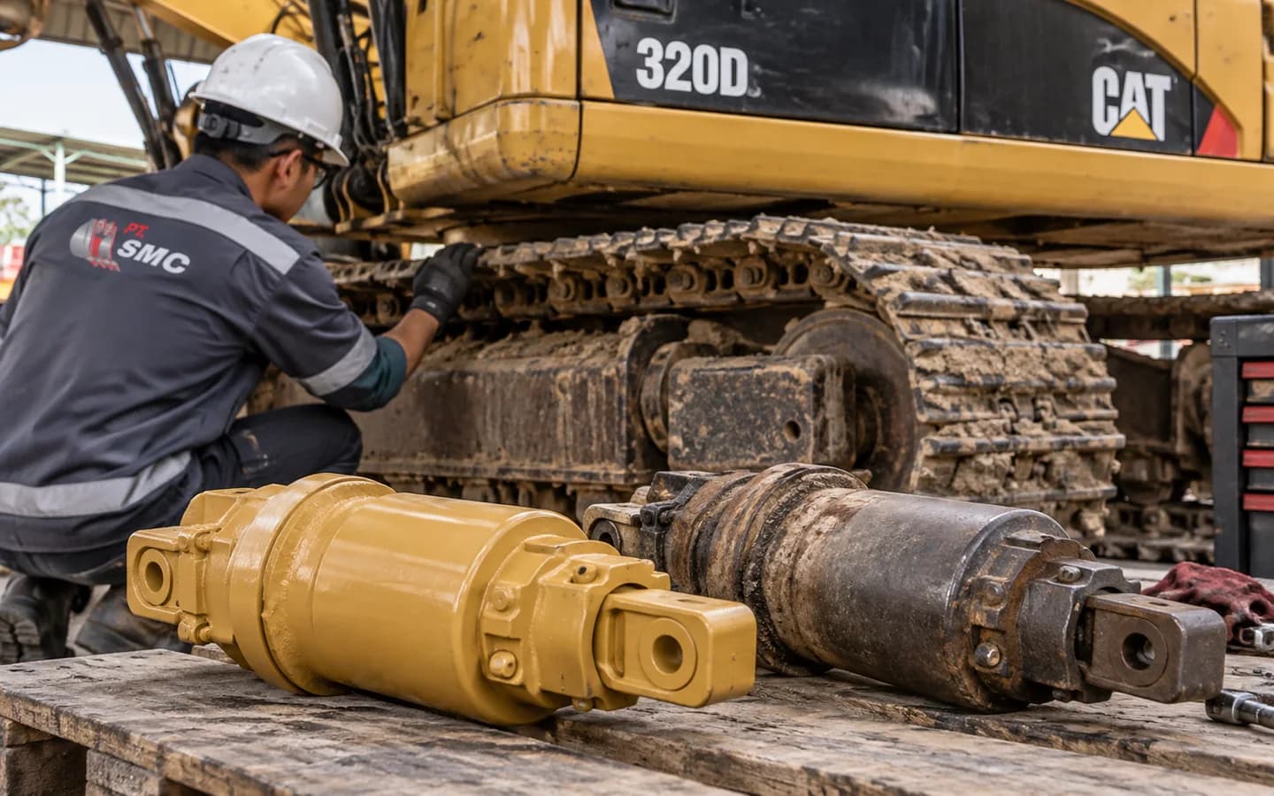 Track Adjuster Caterpillar 320D Bermasalah: Gejala dan Pemeriksaan Awal
