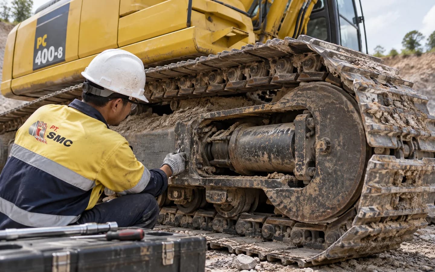 Track Adjuster Komatsu PC400-8 Bermasalah: Gejala dan Pemeriksaan Awal