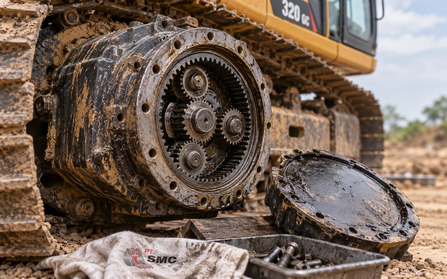 Final Drive Caterpillar 320 GC Bermasalah: Gejala dan Pemeriksaan Awal