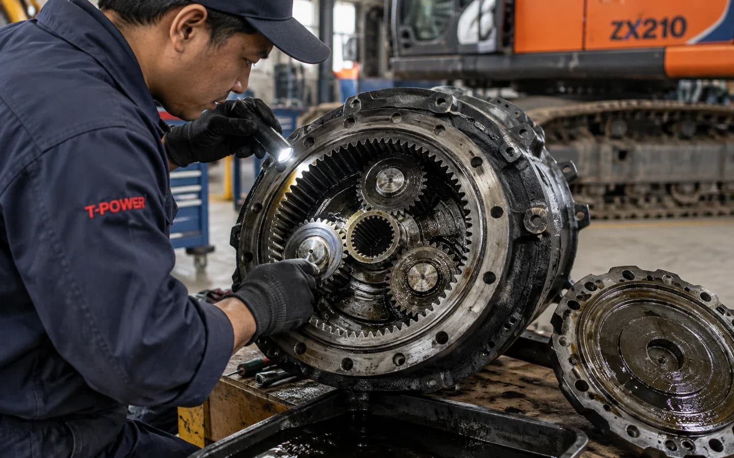 Final Drive Hitachi ZX210 Bermasalah: Gejala dan Pemeriksaan Awal