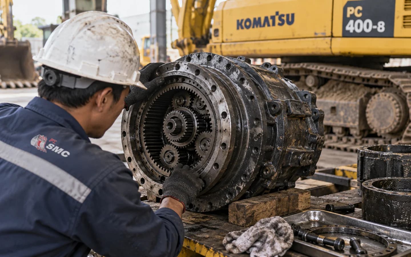 Final Drive Komatsu PC400-8 Bermasalah: Gejala dan Pemeriksaan Awal