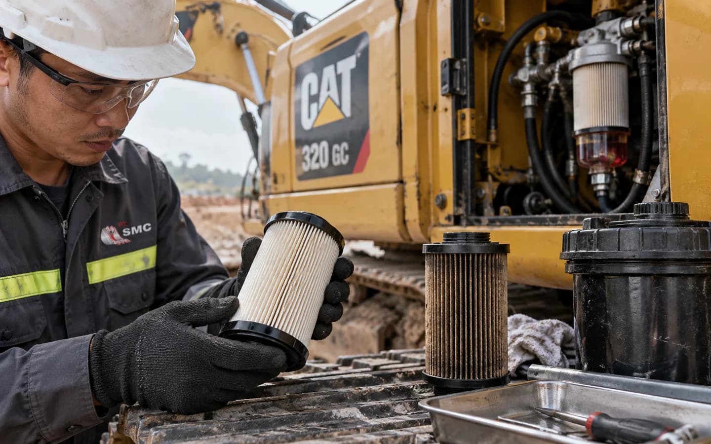 Fuel Filter Caterpillar 320 GC Bermasalah: Gejala dan Pemeriksaan Awal