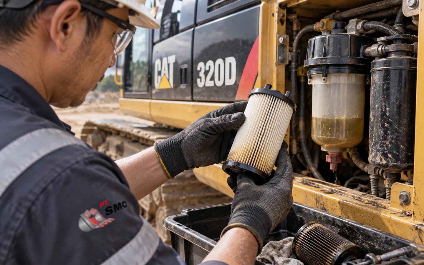 Fuel Filter Caterpillar 320D Bermasalah: Gejala dan Pemeriksaan Awal