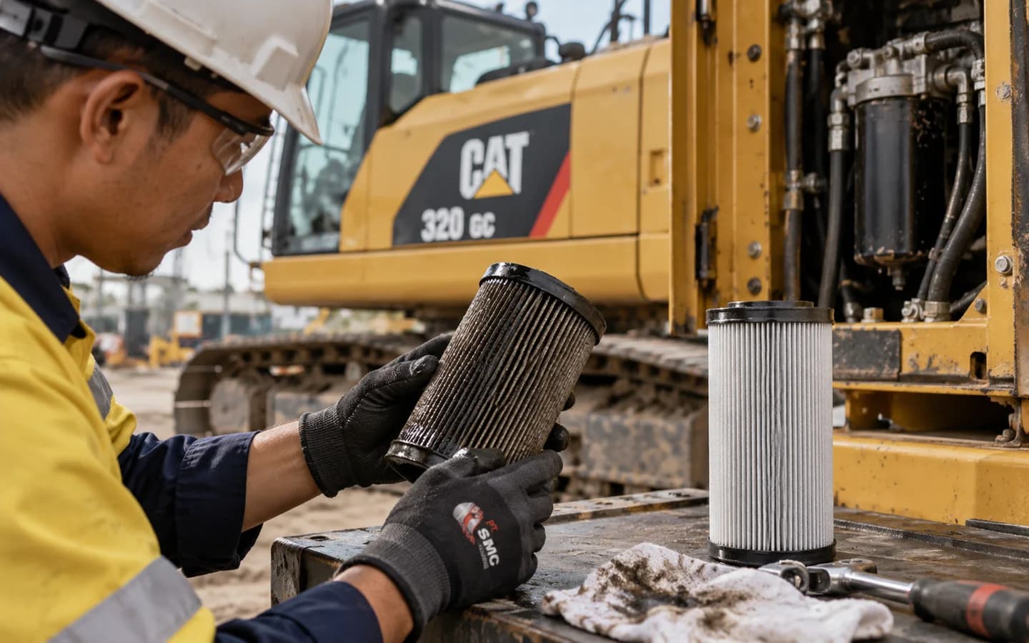 Hydraulic Filter Caterpillar 320 GC Bermasalah: Gejala dan Pemeriksaan Awal