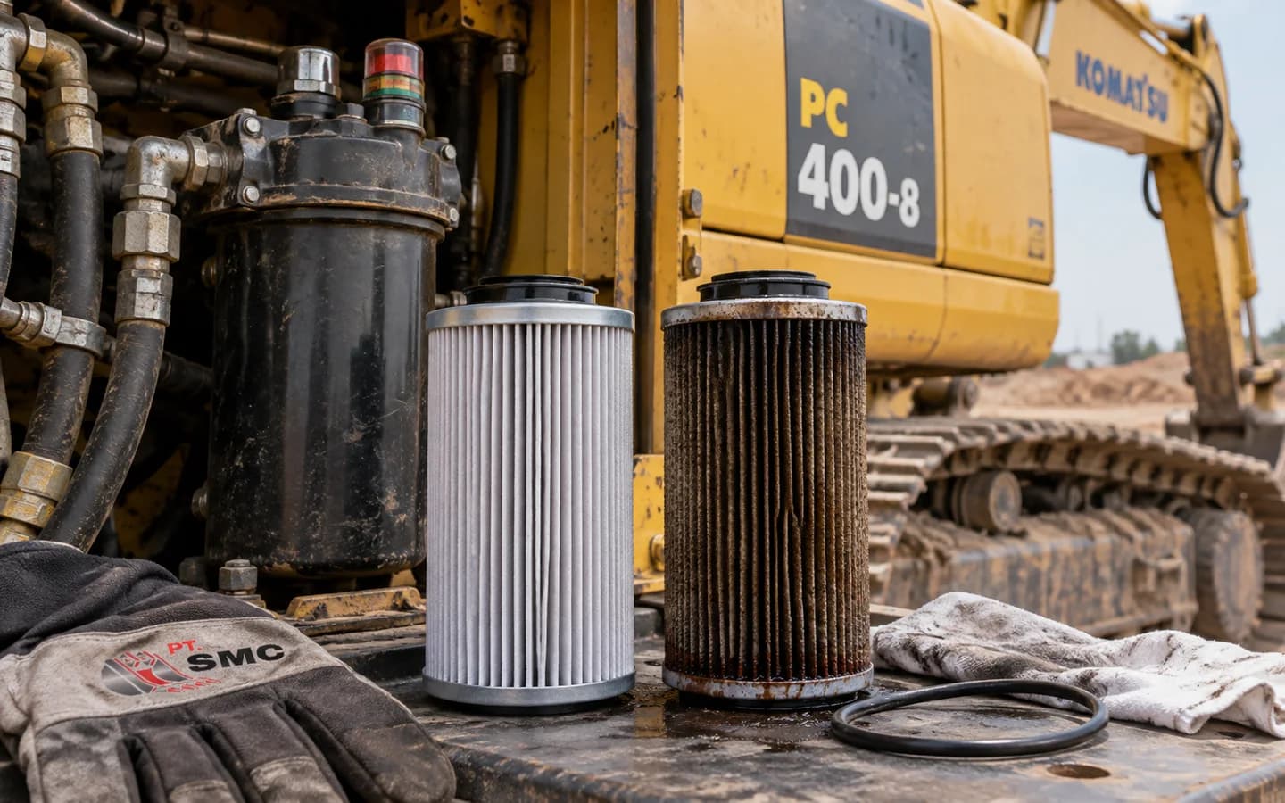 Hydraulic Filter Komatsu PC400-8 Bermasalah: Gejala dan Pemeriksaan Awal