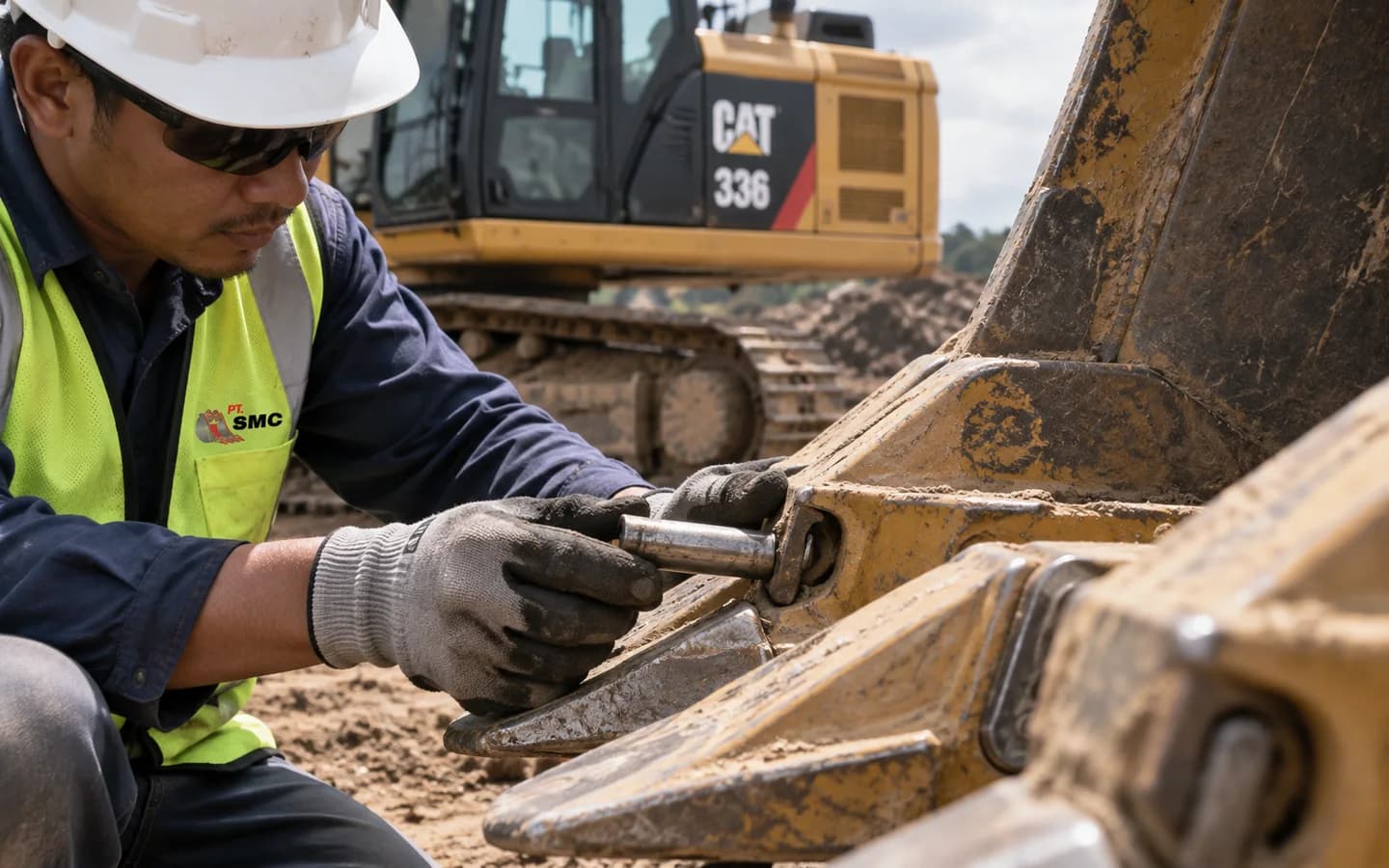 Pin Retainer Bucket Caterpillar 336 Bermasalah: Gejala dan Pemeriksaan Awal