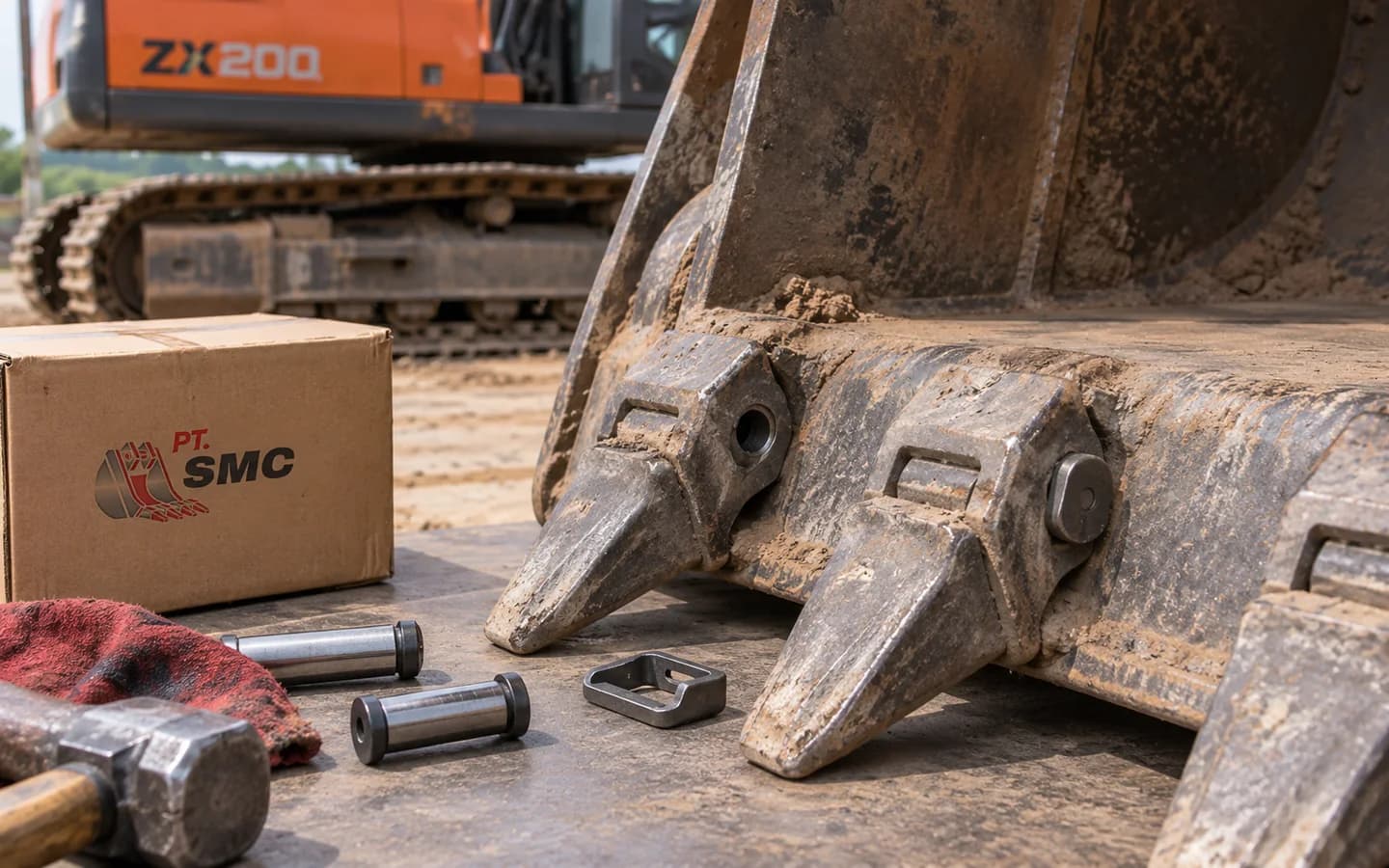 Pin Retainer Bucket Hitachi ZX200 Bermasalah: Gejala dan Pemeriksaan Awal