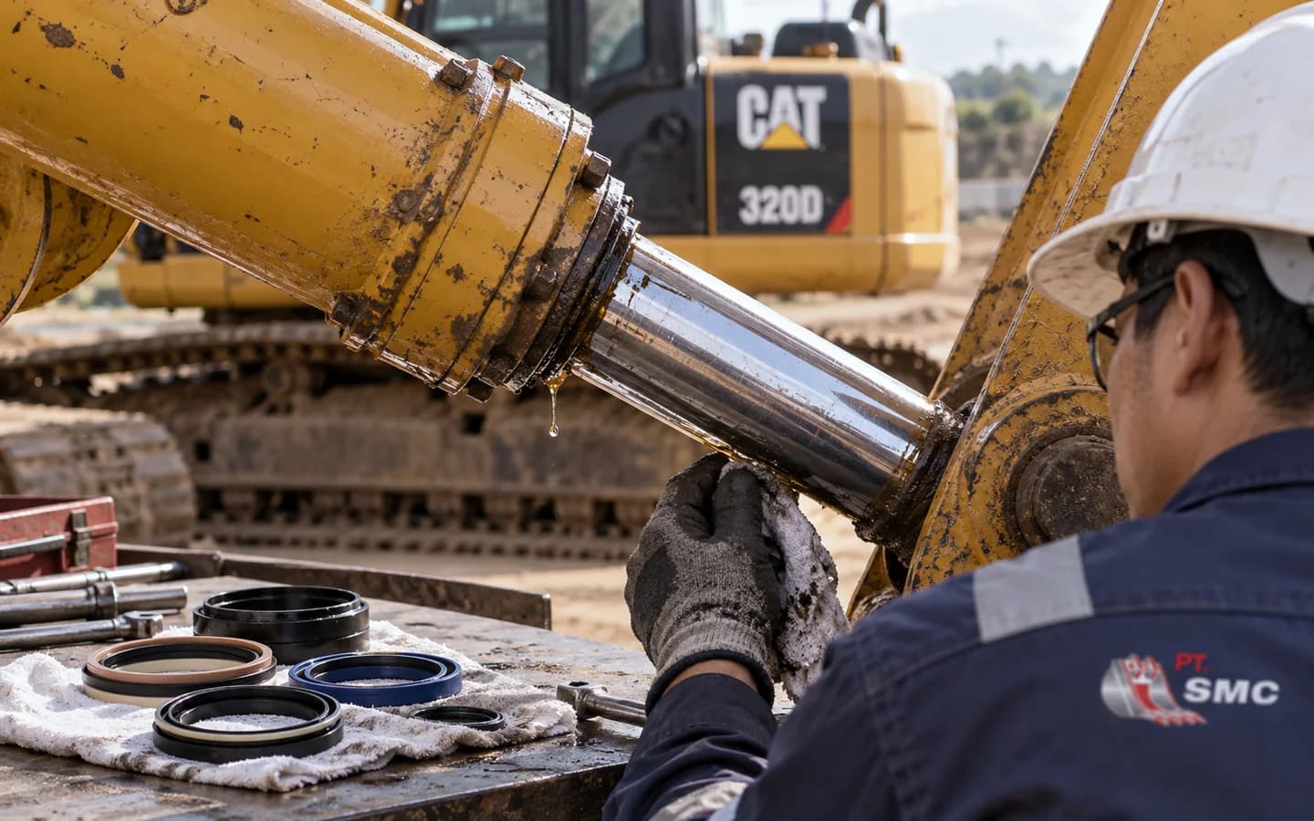 Seal Kit Cylinder Caterpillar 320D Bermasalah: Gejala dan Pemeriksaan Awal