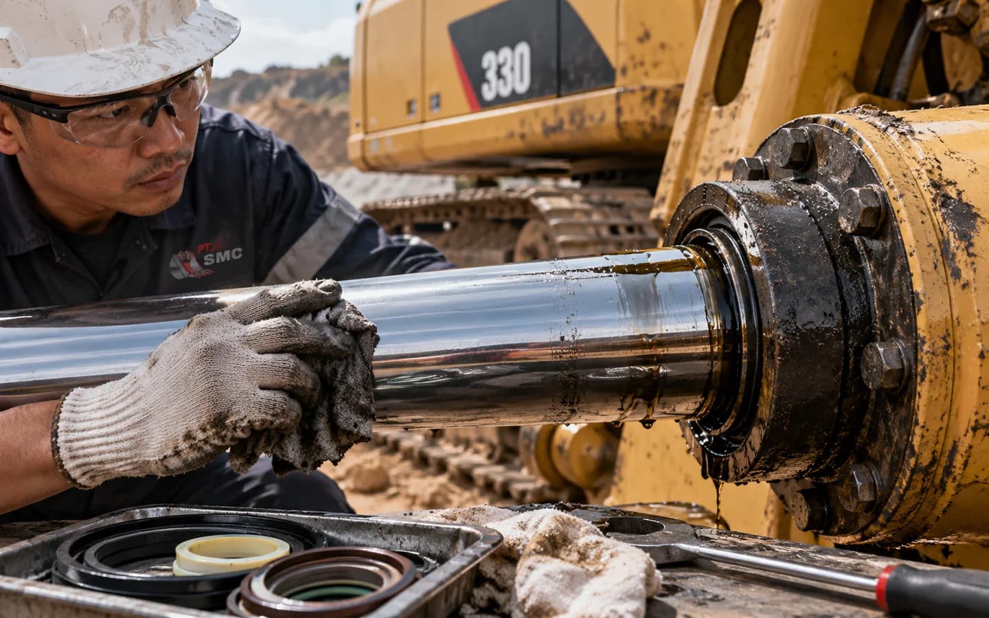 Seal Kit Cylinder Caterpillar 330 Bermasalah: Gejala dan Pemeriksaan Awal