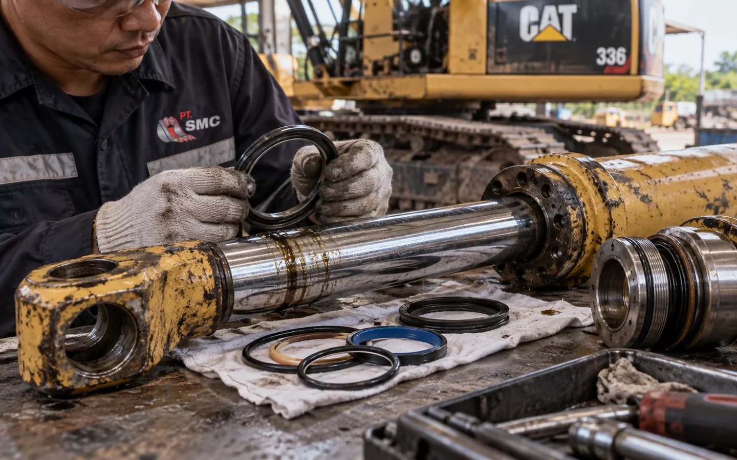 Seal Kit Cylinder Caterpillar 336 Bermasalah: Gejala dan Pemeriksaan Awal