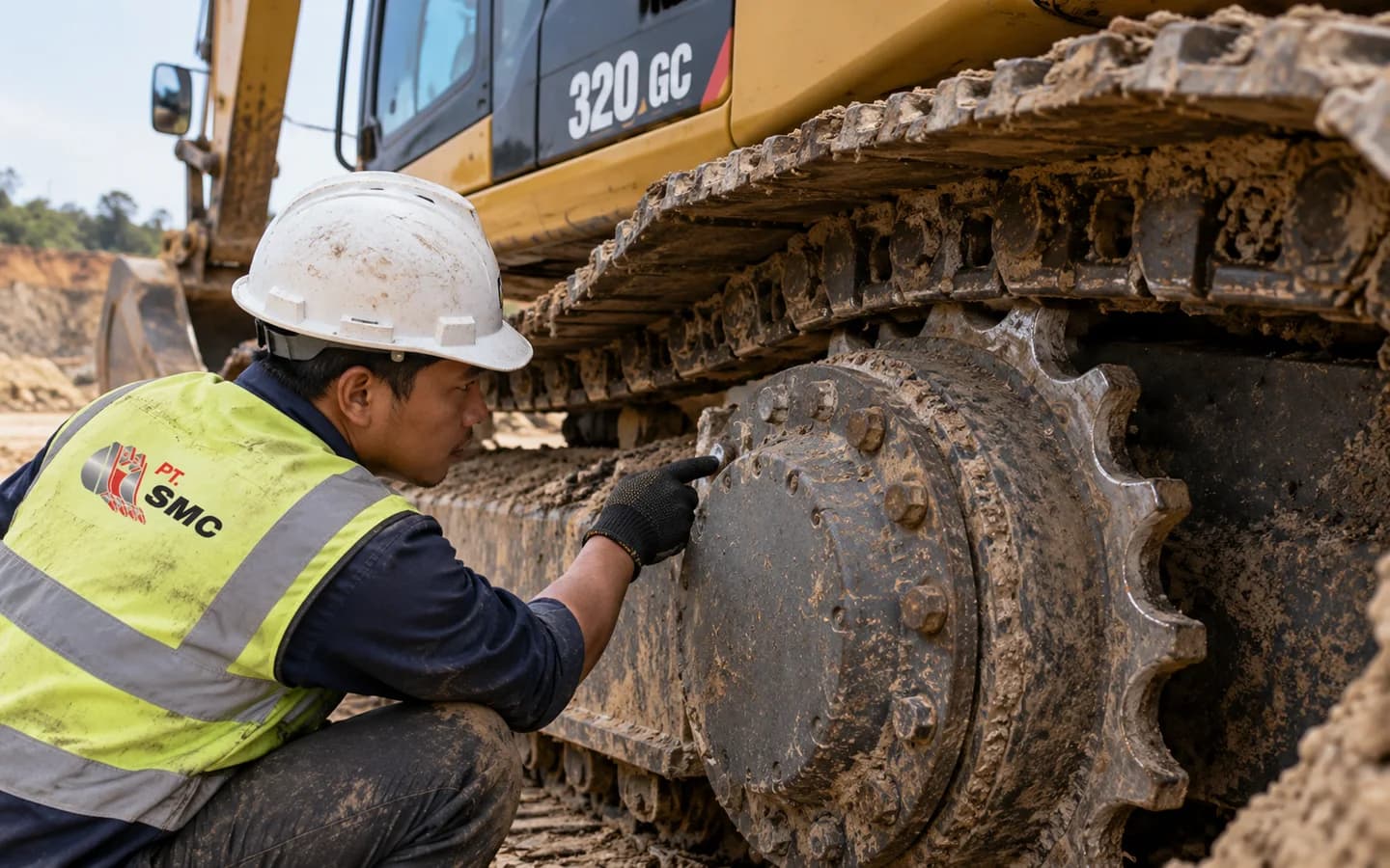 Sprocket Caterpillar 320 GC Bermasalah: Gejala dan Pemeriksaan Awal