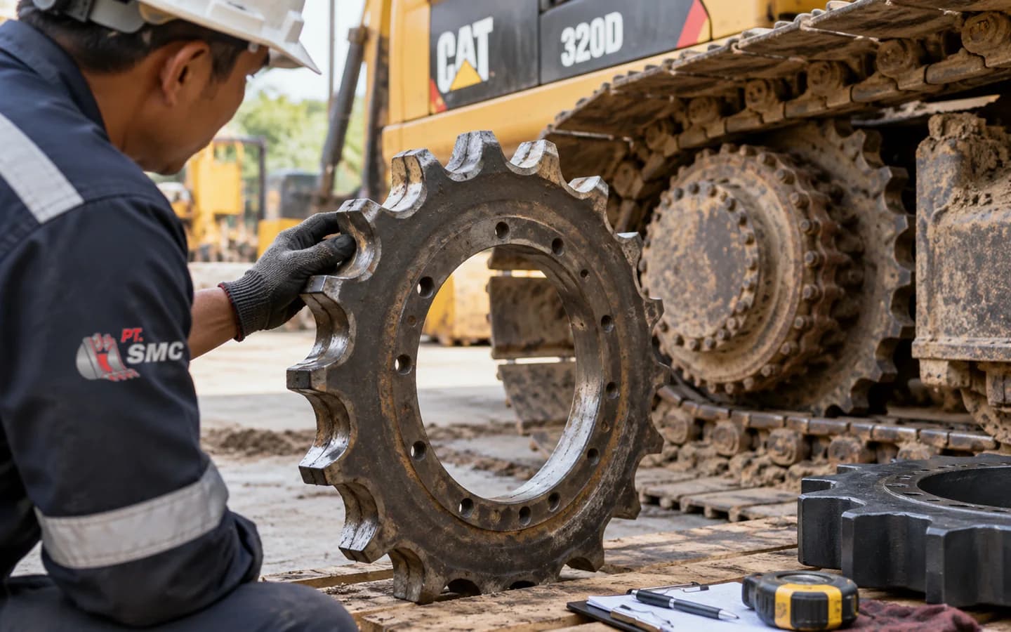 Sprocket Caterpillar 320D Bermasalah: Gejala dan Pemeriksaan Awal