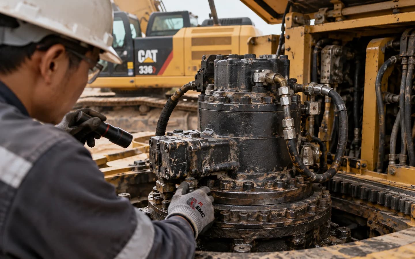 Swing Motor Caterpillar 336 Bermasalah: Gejala dan Pemeriksaan Awal