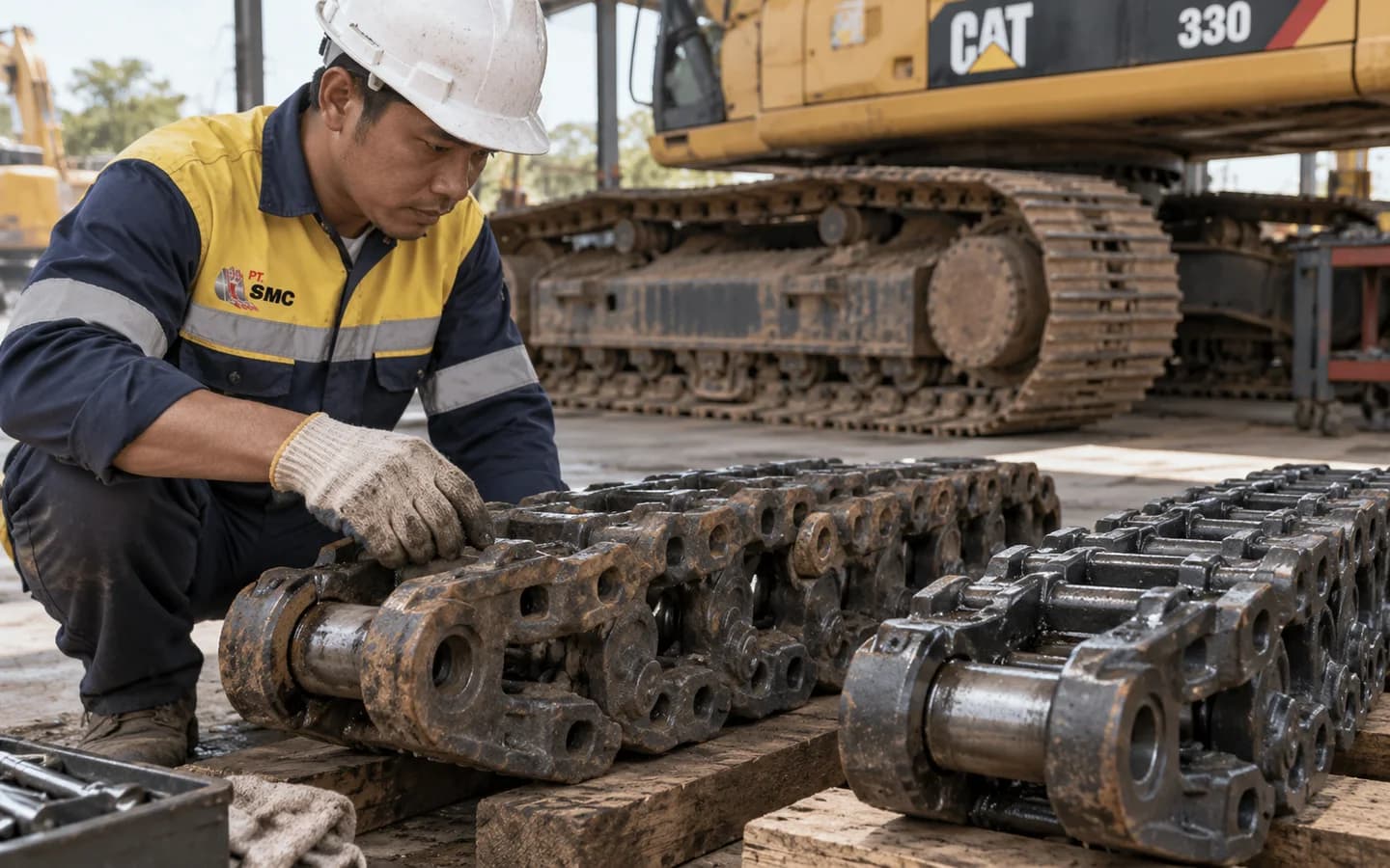 Track Link Assy Caterpillar 330 Bermasalah: Gejala dan Pemeriksaan Awal