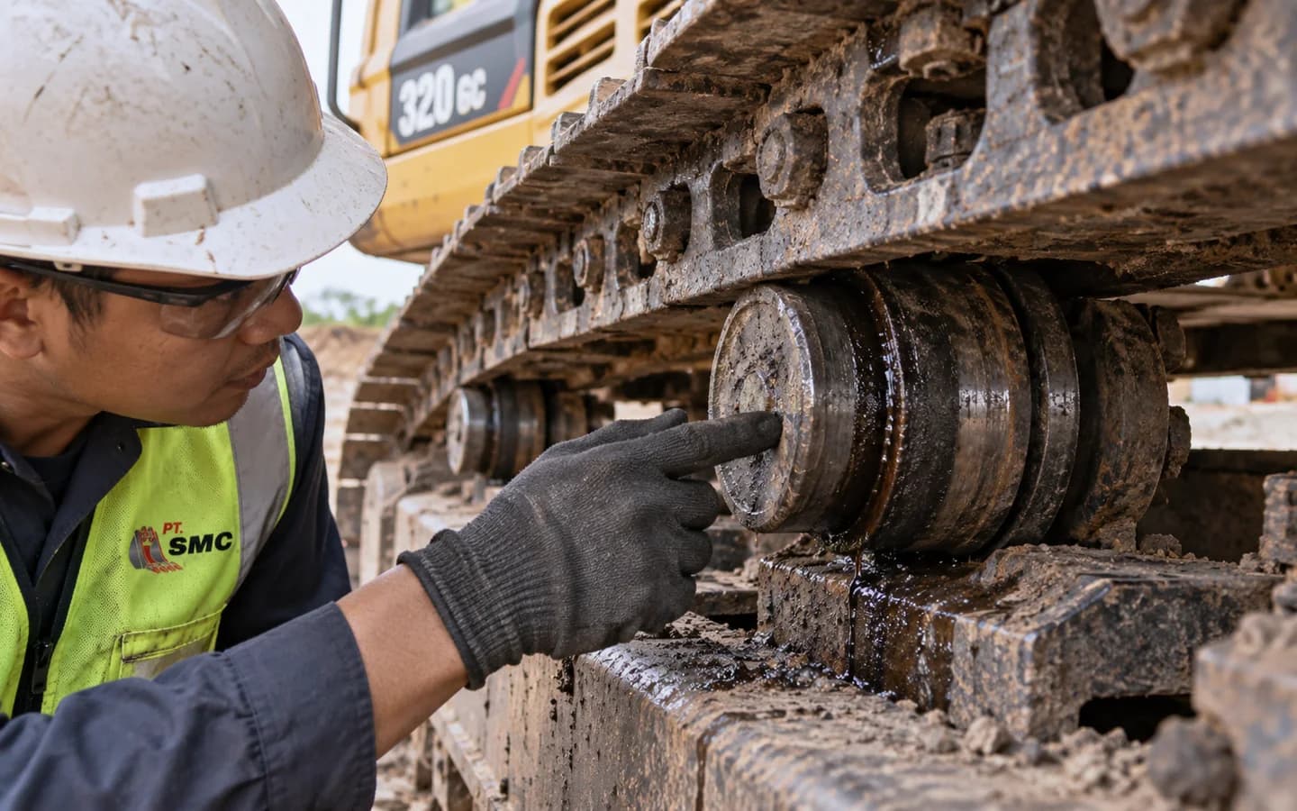 Track Roller Caterpillar 320 GC Bermasalah: Gejala dan Pemeriksaan Awal