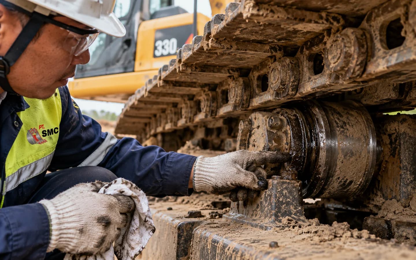 Track Roller Caterpillar 330 Bermasalah: Gejala dan Pemeriksaan Awal