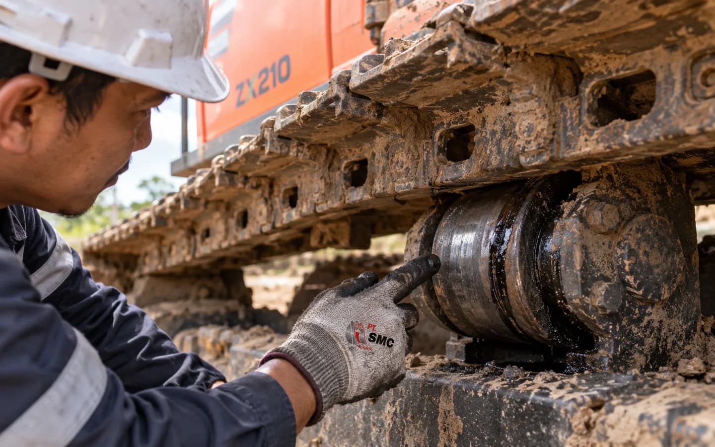 Track Roller Hitachi ZX210 Bermasalah: Gejala dan Pemeriksaan Awal