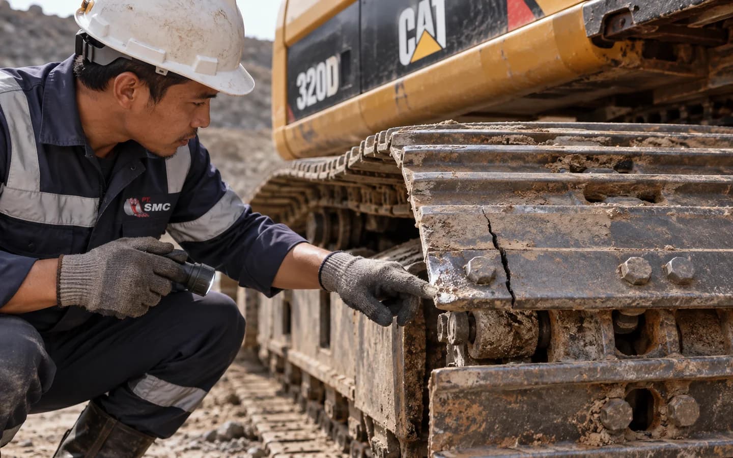 Track Shoe Caterpillar 320D Bermasalah: Gejala dan Pemeriksaan Awal
