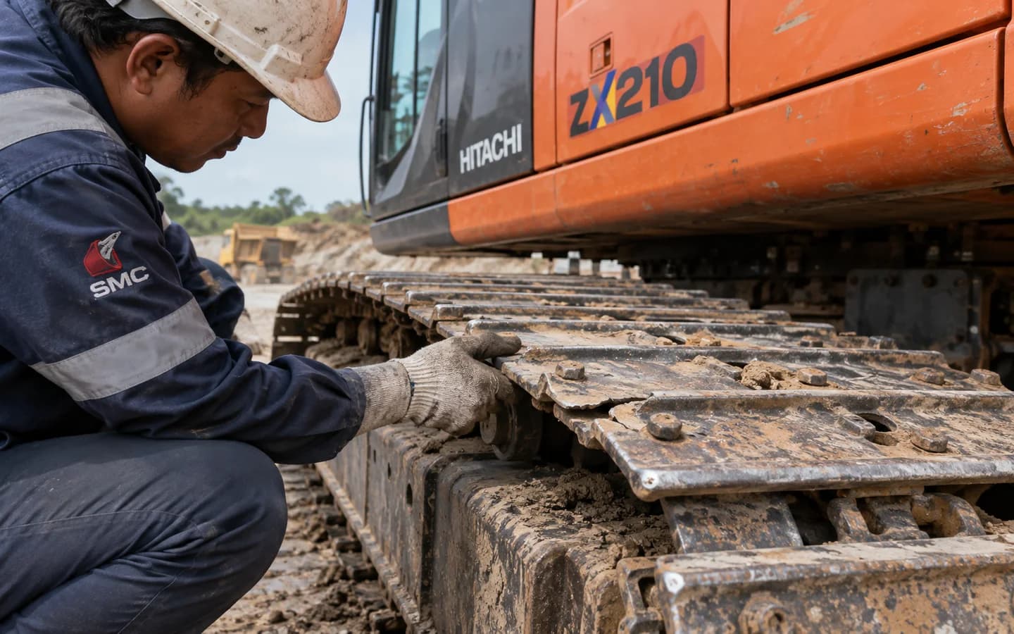 Track Shoe Hitachi ZX210 Bermasalah: Gejala dan Pemeriksaan Awal
