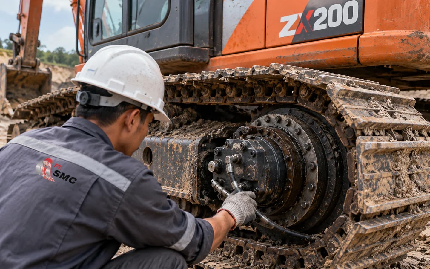 Travel Motor Hitachi ZX200 Bermasalah: Gejala dan Pemeriksaan Awal