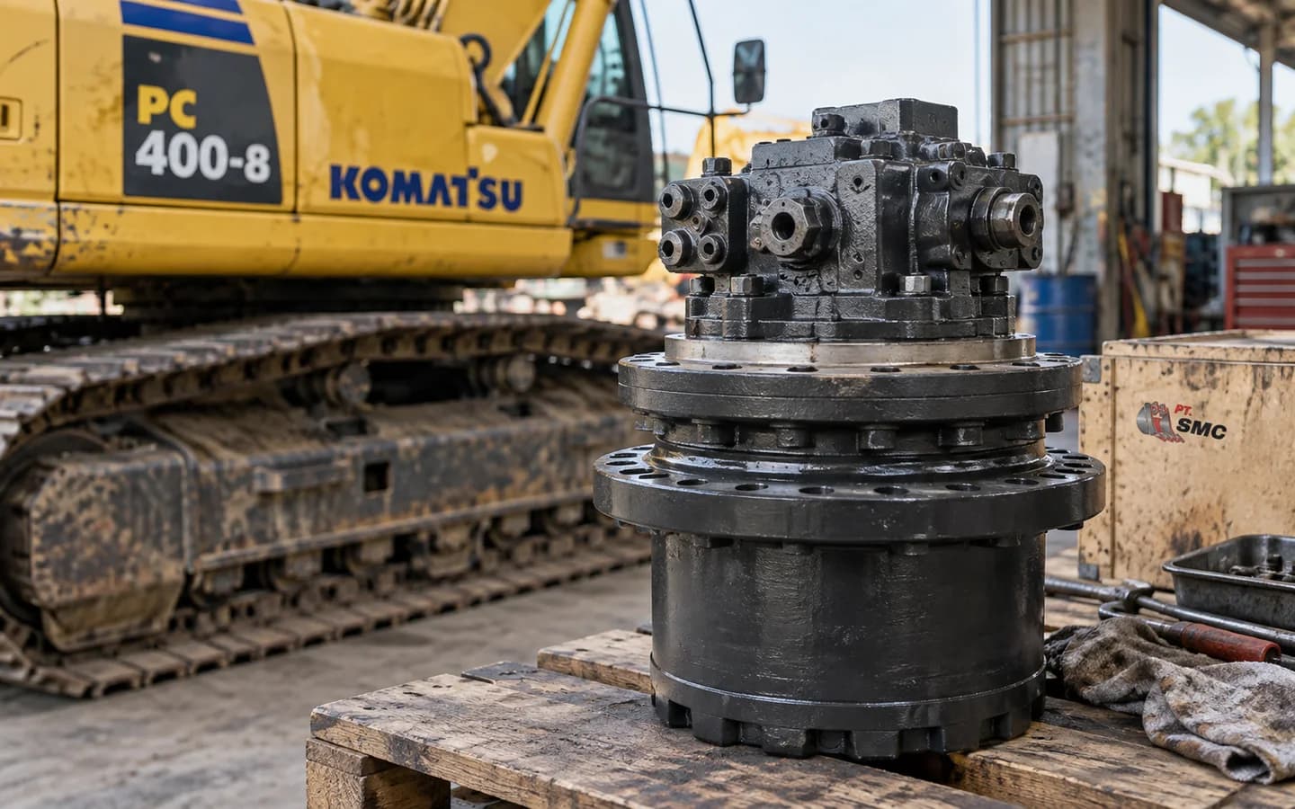 Travel Motor Komatsu PC400-8 Bermasalah: Gejala dan Pemeriksaan Awal